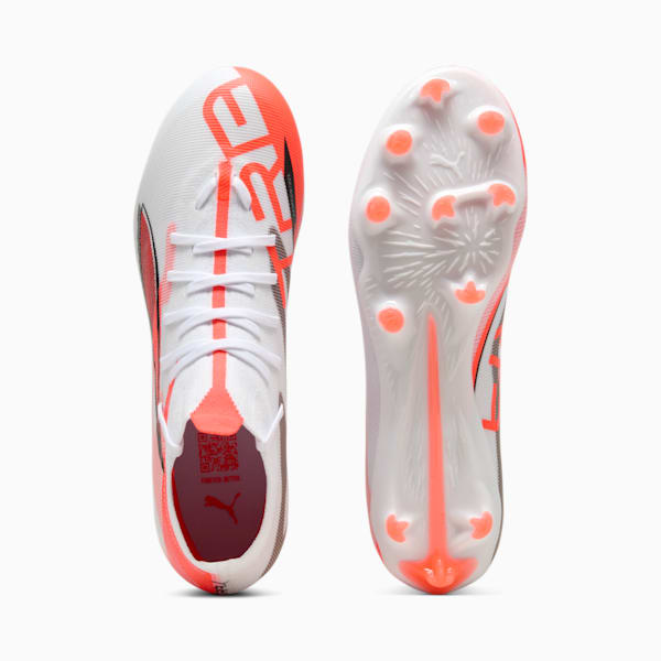 ULTRA 5 MATCH+ FG/AG Football Boots Unisex, PUMA White-PUMA Black-Glowing Red, large-ZAF