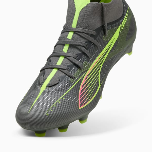 ULTRA 5 MATCH+ FG/AG Football Boots Unisex, Matte Aged Silver-Yellow Alert-Puma Aged Silver, large-ZAF