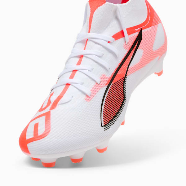 ULTRA 5 MATCH+ FG/AG Football Boots Women, PUMA White-PUMA Black-Glowing Red, large-ZAF