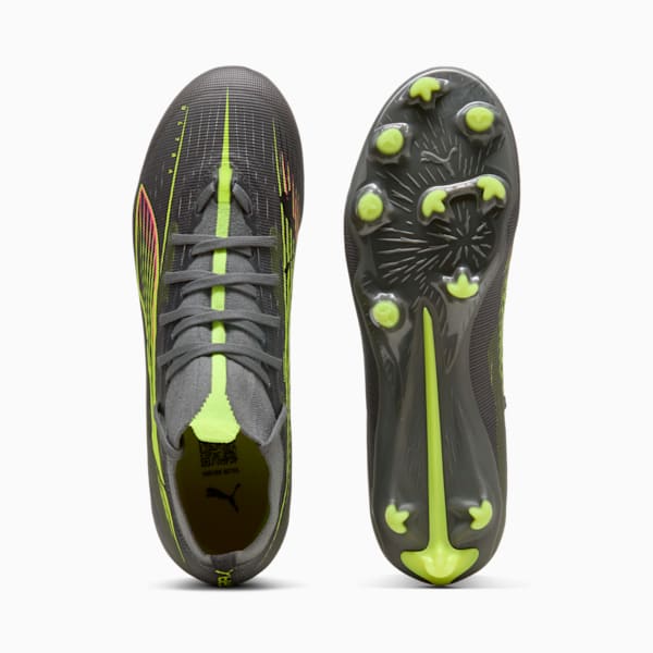 Tacos de fútbol ULTRA 5 MATCH+ FG/AG Mujer, Matte Aged Silver-Yellow Alert-Puma Aged Silver, large-MEX