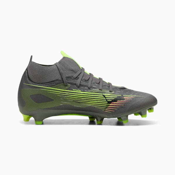 Tacos de fútbol ULTRA 5 MATCH+ FG/AG Mujer, Matte Aged Silver-Yellow Alert-Puma Aged Silver, large-MEX