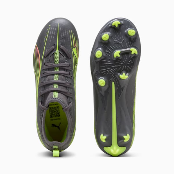 ULTRA 5 MATCH FG/AG Football Boots Youth, Matte Aged Silver-Yellow Alert-Puma Aged Silver, large-ZAF