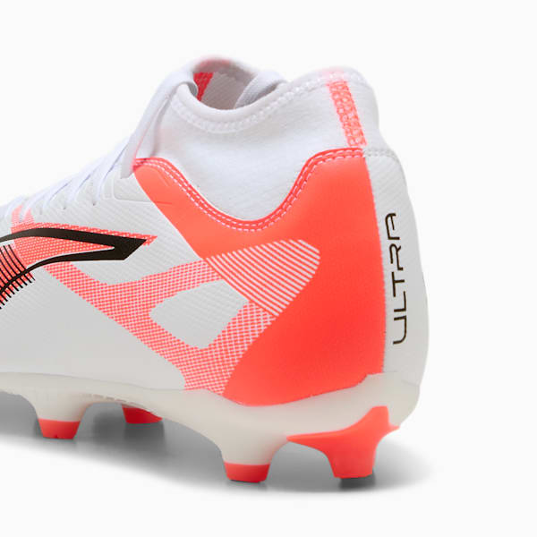ULTRA 5 PLAY+ FG/AG Football Boots Unisex, PUMA White-PUMA Black-Glowing Red, large-ZAF