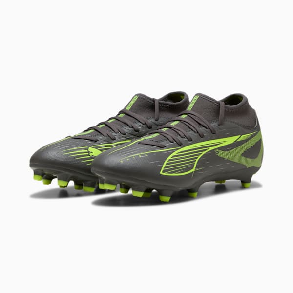 ULTRA 5 PLAY+ FG/AG Football Boots Unisex, Matte Aged Silver-Yellow Alert-Puma Aged Silver, large-ZAF