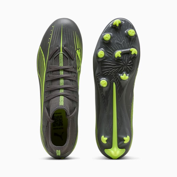 ULTRA 5 PLAY+ FG/AG Football Boots Unisex, Matte Aged Silver-Yellow Alert-Puma Aged Silver, large-ZAF