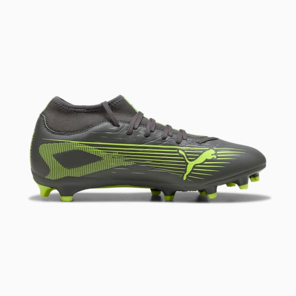 ULTRA 5 PLAY+ FG/AG Football Boots Unisex, Matte Aged Silver-Yellow Alert-Puma Aged Silver, large-ZAF
