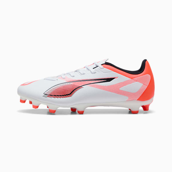 ULTRA 5 PLAY FG/AG Football Boots Women, PUMA White-PUMA Black-Glowing Red, large-ZAF