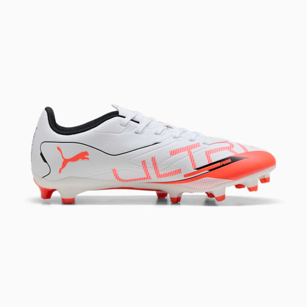 ULTRA 5 PLAY FG/AG Football Boots Women, PUMA White-PUMA Black-Glowing Red, large-ZAF