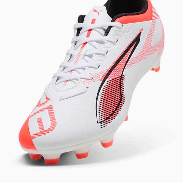 ULTRA 5 PLAY FG/AG Football Boots Women, PUMA White-PUMA Black-Glowing Red, large-ZAF
