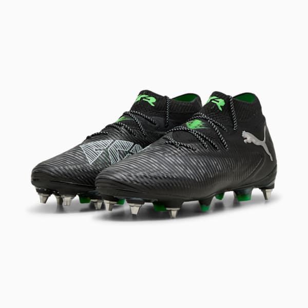 FUTURE 8 ULTIMATE MxSG Football Boots, PUMA Black-Cool Light Gray-Fluo Green, large-ZAF