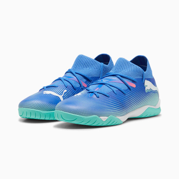 Botines Future 7 Match IT+Midjr, Bluemazing-PUMA White-Electric Peppermint, large-ARG