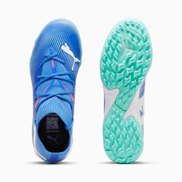 Botines de fútbol FUTURE 7 MATCH TT+Mid Jr ADP, Bluemazing-PUMA White-Electric Peppermint, large-ARG
