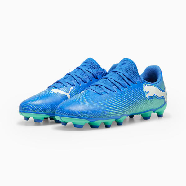 Botines de fútbol FUTURE 7 PLAY FG/AG Jr ADP, Hyperlink Blue-Mint-PUMA White, large-ARG