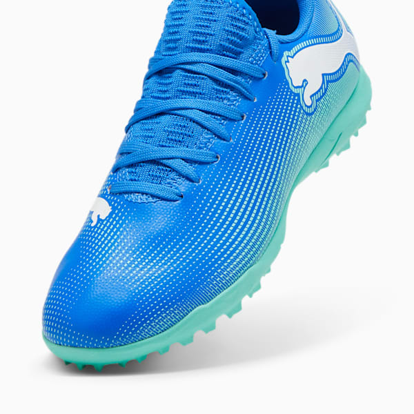 Botines de fútbol Future 7 Play TT Jr ADP, Hyperlink Blue-Mint-PUMA White, large-ARG