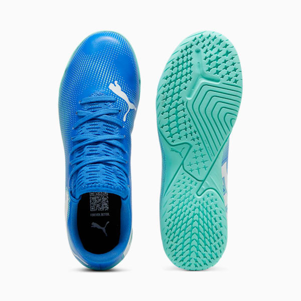 Botines de futsal Future 7 Play IT Jr ADP, Hyperlink Blue-Mint-PUMA White, large-ARG