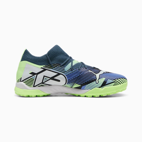 Botines de futsal Future 7 Match TT para mujer, Gray Skies-PUMA White-Fizzy Apple, large-ARG
