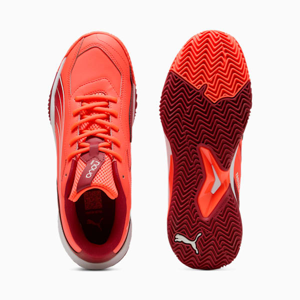 NOVA Smash Padel Shoes, Glowing Red-Dark Crimson-PUMA White, large-MEX