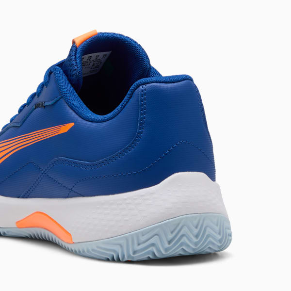 NOVA Smash Padel Shoes, Vivid Blue-PUMA White-Heat Fire, large-ZAF