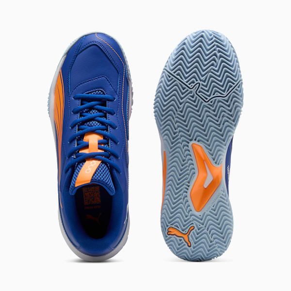 NOVA Smash Padel Shoes, Vivid Blue-PUMA White-Heat Fire, large-ZAF