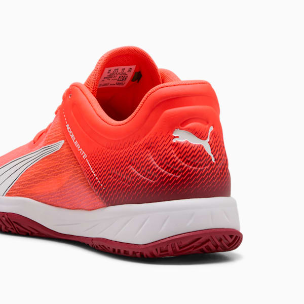 Accelerate Turbo Handball Shoes Unisex, Glowing Red-PUMA White-Dark Crimson-PUMA Black, large-ZAF
