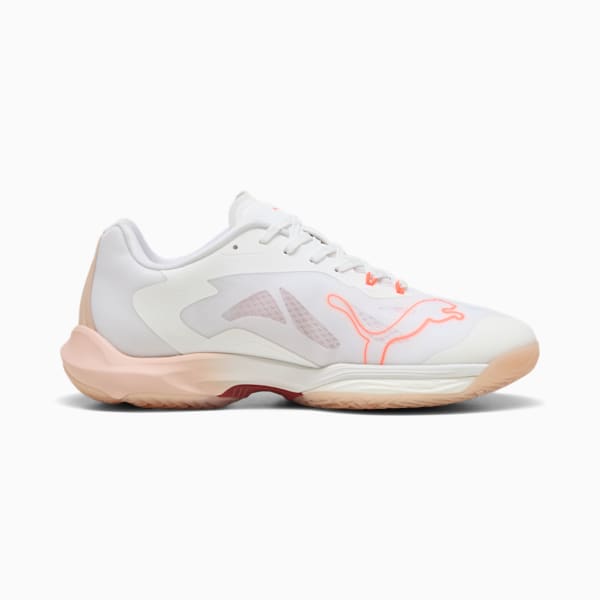Vantage NITRO™ Handball Shoes Women, PUMA White-Glowing Red-Rose Quartz-Dark Crimson, large-ZAF