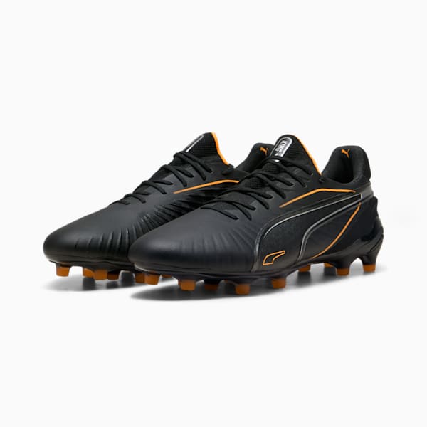 KING ULTIMATE FG/AG Football Boots, PUMA Black-Heat Fire-PUMA Silver, large-ZAF