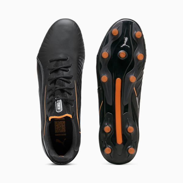 KING ULTIMATE FG/AG Football Boots, PUMA Black-Heat Fire-PUMA Silver, large-ZAF