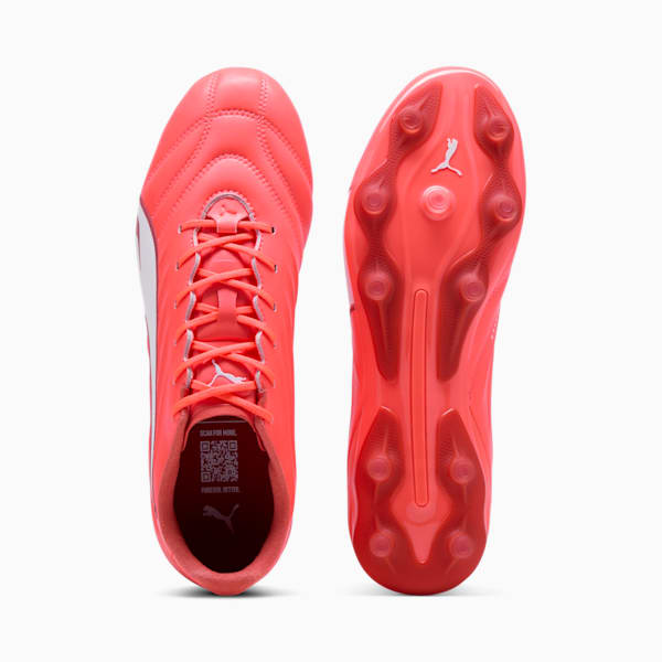 Tacos de fútbol KING PRO FG/AG, Glowing Red-PUMA White-Red Fire, large-MEX