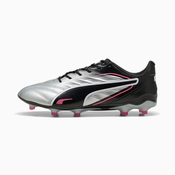 KING PRO FG/AG Football Boots, PUMA Silver-PUMA Black-Sun Struck-PUMA White, large-MEX