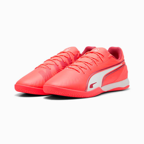 KING MATCH Tacos de Fútbol Sala Unisex, Glowing Red-PUMA White-Red Fire, large-MEX