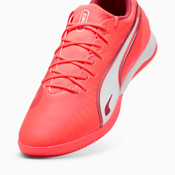 KING MATCH Tacos de Fútbol Sala Unisex, Glowing Red-PUMA White-Red Fire, large-MEX