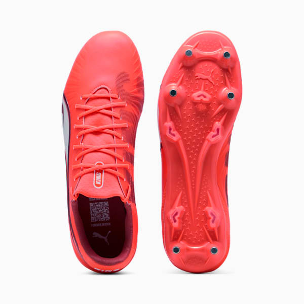 KING MATCH MxSG Football Boots Unisex, Glowing Red-PUMA White-Red Fire, large-ZAF