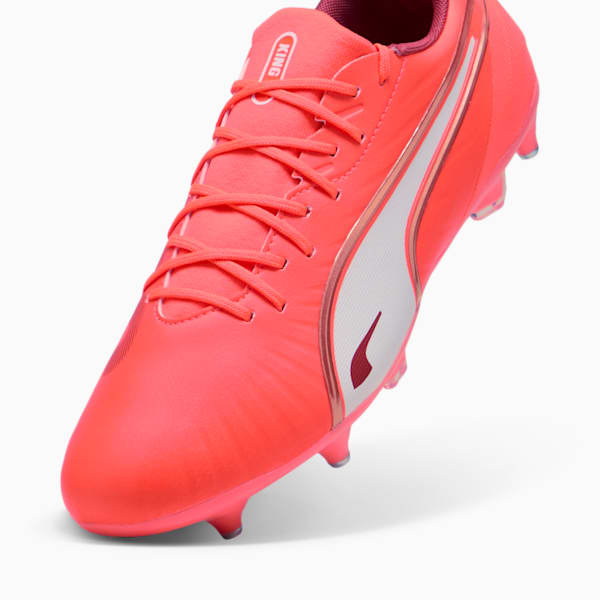KING MATCH MxSG Football Boots Unisex, Glowing Red-PUMA White-Red Fire, large-ZAF