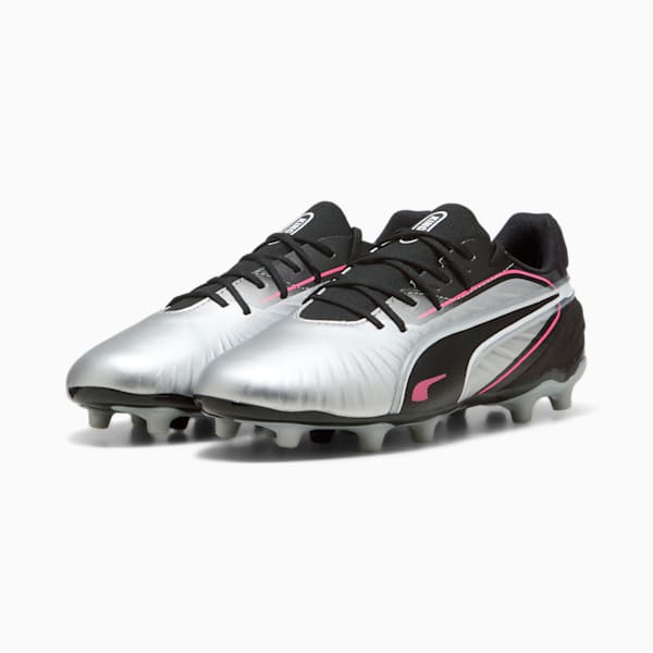 KING MATCH FG/AG Football Boots Youth, PUMA Silver-PUMA Black-Sun Struck-PUMA White, large-ZAF