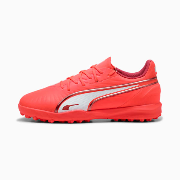 KING MATCH TT Football Boots Youth, Glowing Red-PUMA White-Red Fire, large-MEX