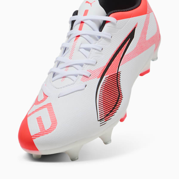 ULTRA 5 PLAY MxSG Football Boots Unisex, PUMA White-PUMA Black-Glowing Red, large-ZAF