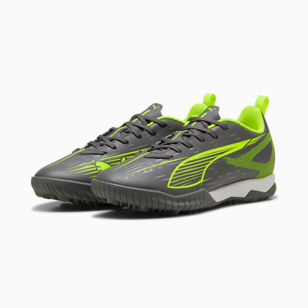 Tacos de fútbol adolescentes ULTRA 5 PLAY TT Mid, Matte Aged Silver-Yellow Alert-Puma Aged Silver, large-MEX