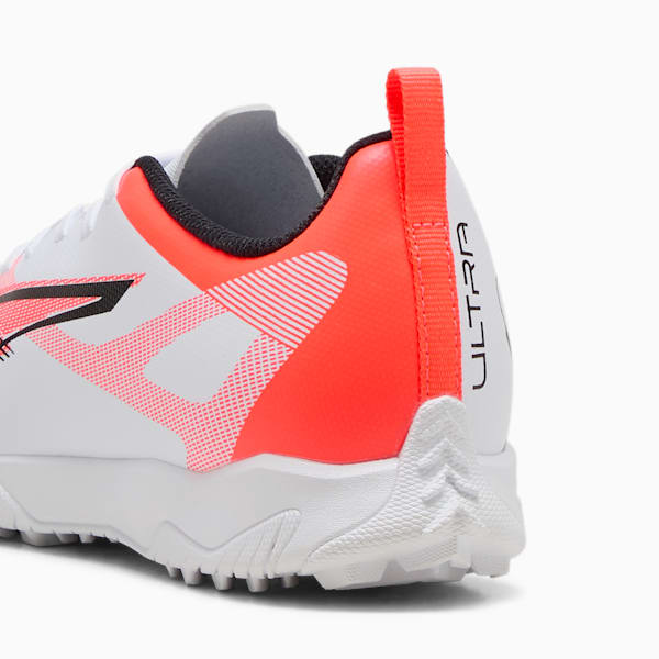 ULTRA 5 PLAY TT Football Boots Youth, PUMA White-PUMA Black-Glowing Red, large-ZAF