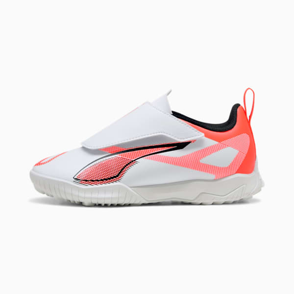 Tacos de fútbol niños ULTRA 5 PLAY V TT, PUMA White-PUMA Black-Glowing Red, large-MEX
