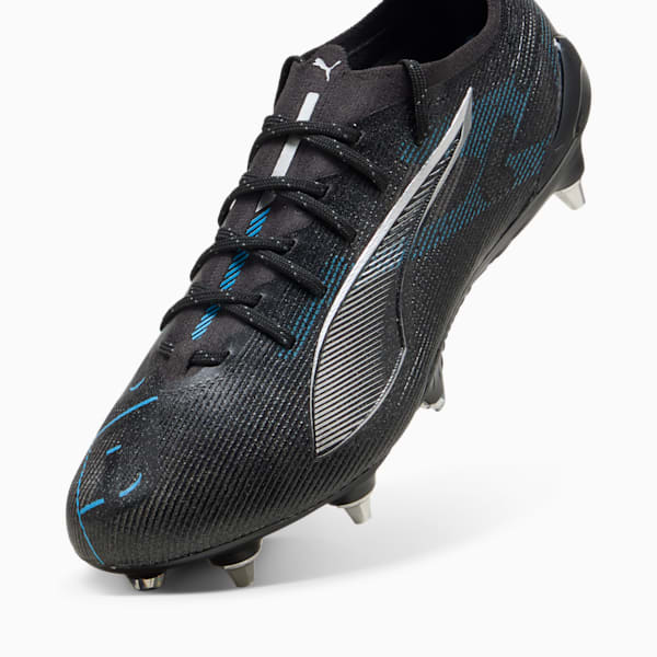 ULTRA 5 ULTIMATE MxSG Football Boots, PUMA Black-PUMA Silver-Bright Aqua, large-ZAF