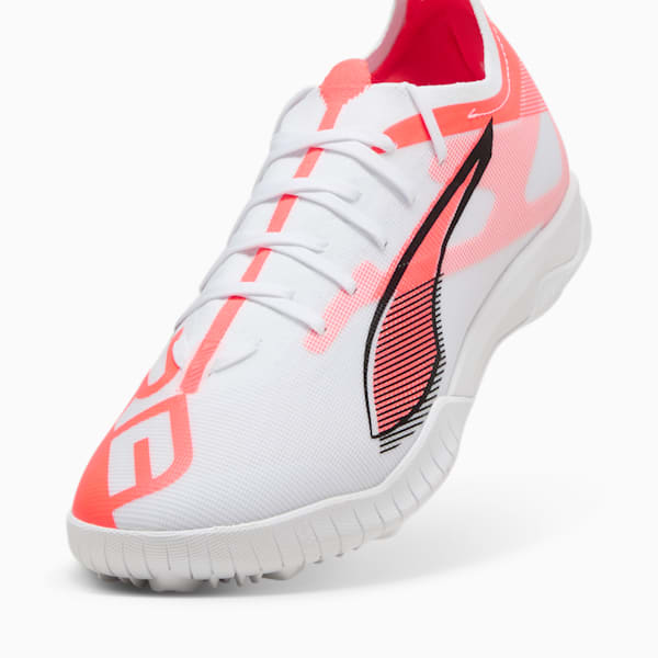 ULTRA 5 MATCH TT Football Boots Unisex, PUMA White-PUMA Black-Glowing Red, large-ZAF