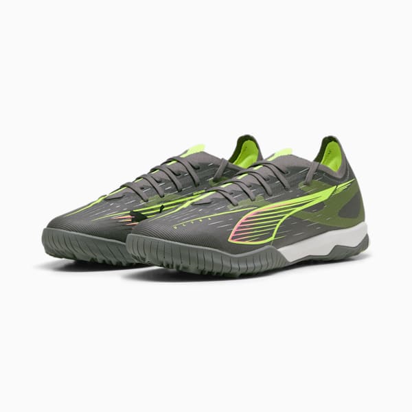 ULTRA 5 MATCH TT Football Boots Unisex, Matte Aged Silver-Yellow Alert-Puma Aged Silver, large-ZAF