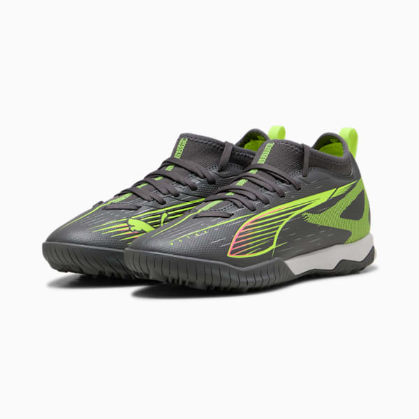 ULTRA 5 MATCH TT Mid Football Boots Youth, Matte Aged Silver-Yellow Alert-Puma Aged Silver, large-MEX