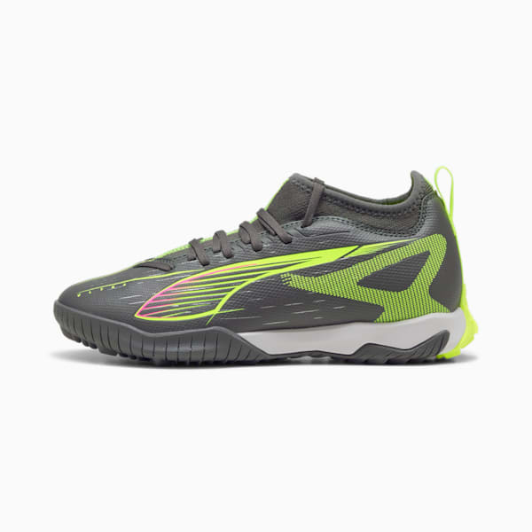 ULTRA 5 MATCH TT Mid Football Boots Youth, Matte Aged Silver-Yellow Alert-Puma Aged Silver, large-MEX