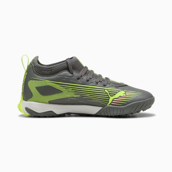 ULTRA 5 MATCH TT Mid Football Boots Youth, Matte Aged Silver-Yellow Alert-Puma Aged Silver, large-MEX
