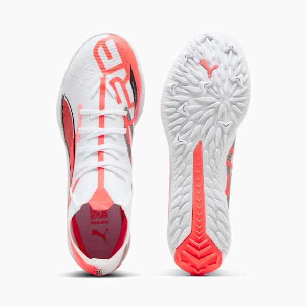 Tacos de fútbol ULTRA 5 MATCH TT, PUMA White-PUMA Black-Glowing Red, large-MEX