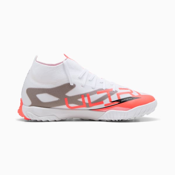 Tacos de fútbol ULTRA 5 MATCH TT, PUMA White-PUMA Black-Glowing Red, large-MEX