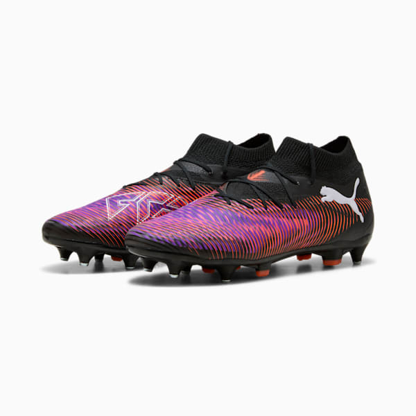 FUTURE 8 PRO MxSG Football Boots, PUMA Black-PUMA White-Glowing Red, large-ZAF