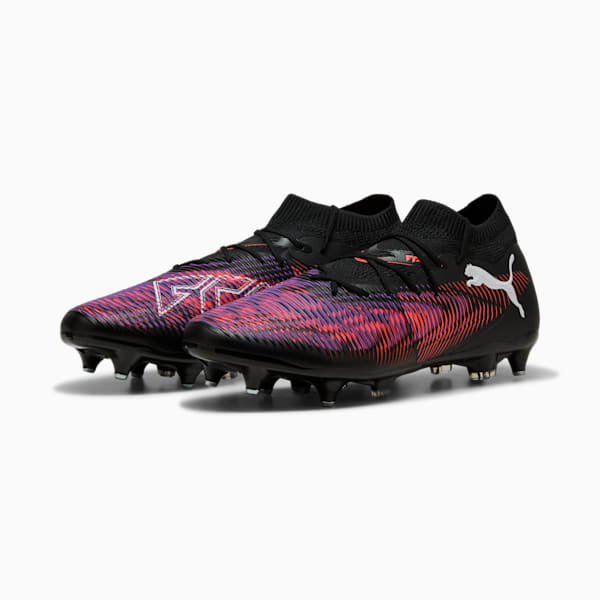 FUTURE 8 MATCH MxSG Football Boots, PUMA Black-PUMA White-Glowing Red, large-ZAF