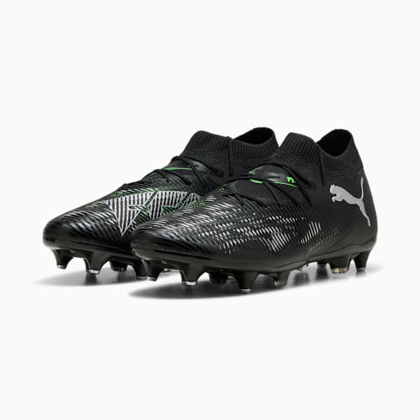 FUTURE 8 MATCH MxSG Football Boots, PUMA Black-Cool Light Gray-Fluo Green, large-ZAF